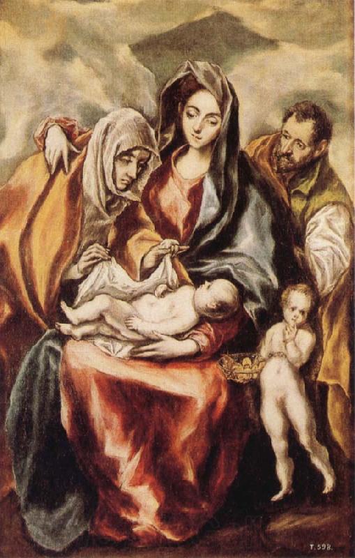 El Greco The Holy Family with St Anne and the Young St JohnBaptist Norge oil painting art